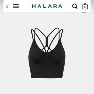 HALARA Seamless Flow Low Support Ruched Double Straps Crisscross Sports Bra